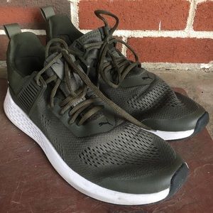 Puma Men’s Insurge Eng Mesh Olive Shoes Size 11